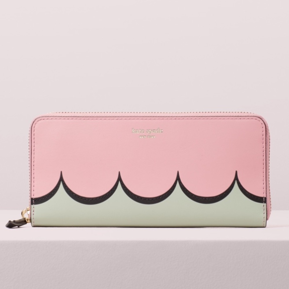 Kate spade intarsia scallop slim continental